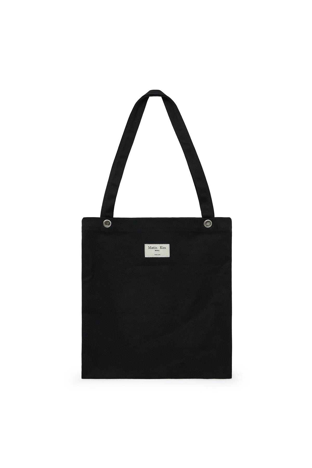 matinkim MATIN LOGO STUD ECOBAG IN BLACK