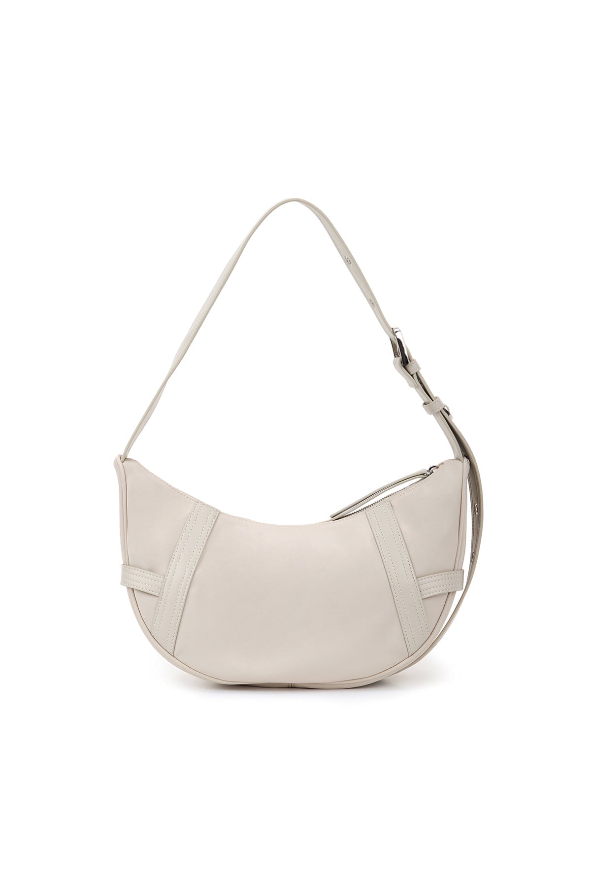 matinkim FABRIC ARC HOBO BAG IN LIGHT GREY