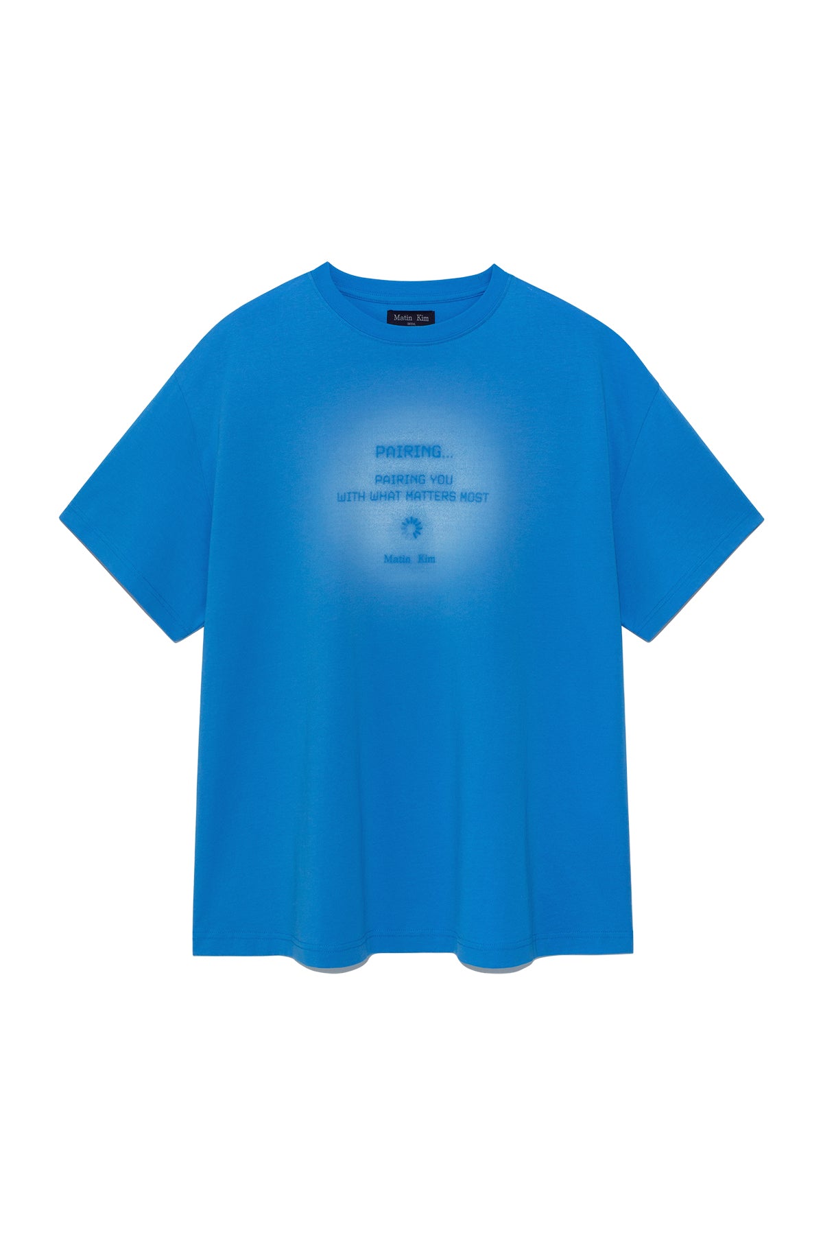 matinkim PAIRING LOGO PRINTING TOP FOR MEN IN BLUE