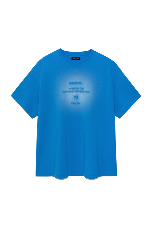 matinkim PAIRING LOGO PRINTING TOP FOR MEN IN BLUE