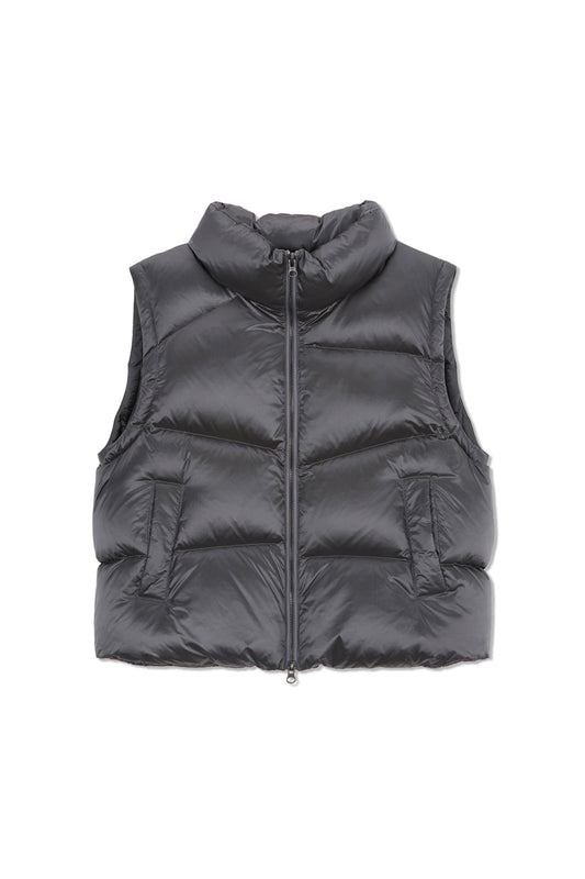 matinkim UNBALANCE QUILTED DOWN VEST FOR WOMEN IN GREY