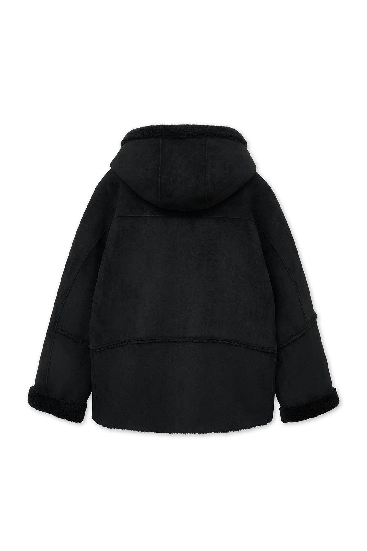 matinkim REVERSIBLE HOODY MUSTANG IN BLACK