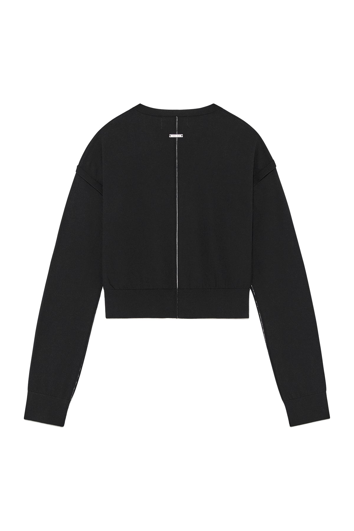 matinkim SLIT DETAIL BUTTON CARDIGAN IN BLACK