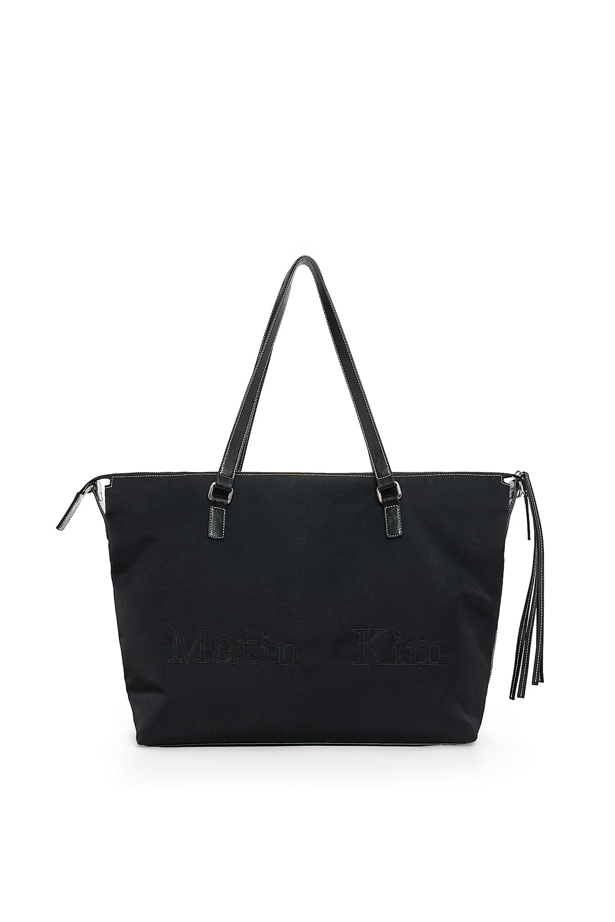 matinkim MATIN LOGO STITCH TWO WAY BIG BAG IN BLACK