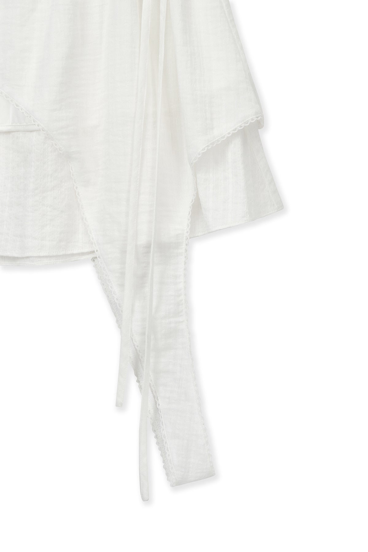 matinkim MULTI PANEL LAYERED SKIRT IN WHITE