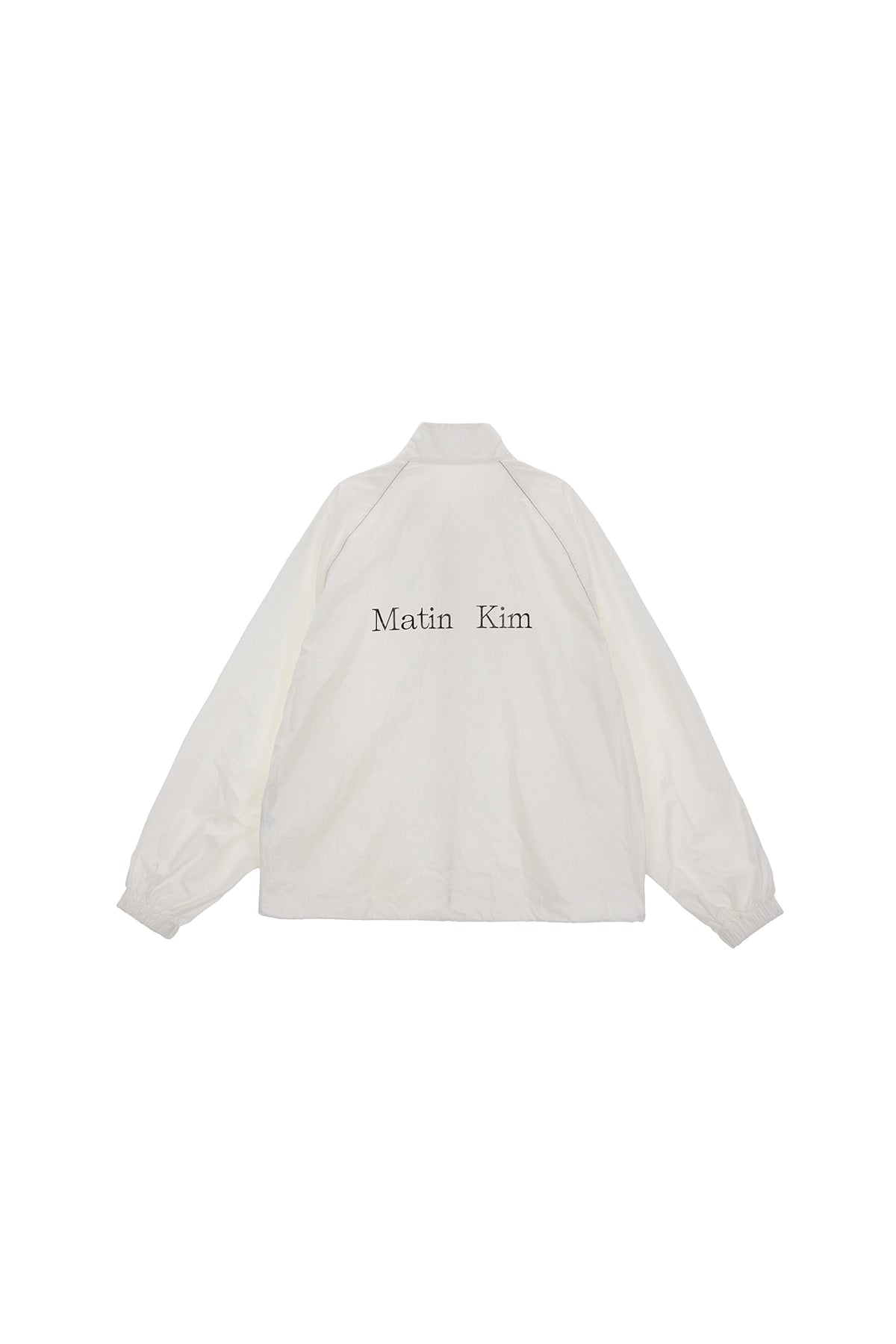 matinkim MATIN KIM LOGO COATING JUMPER IN IVORY