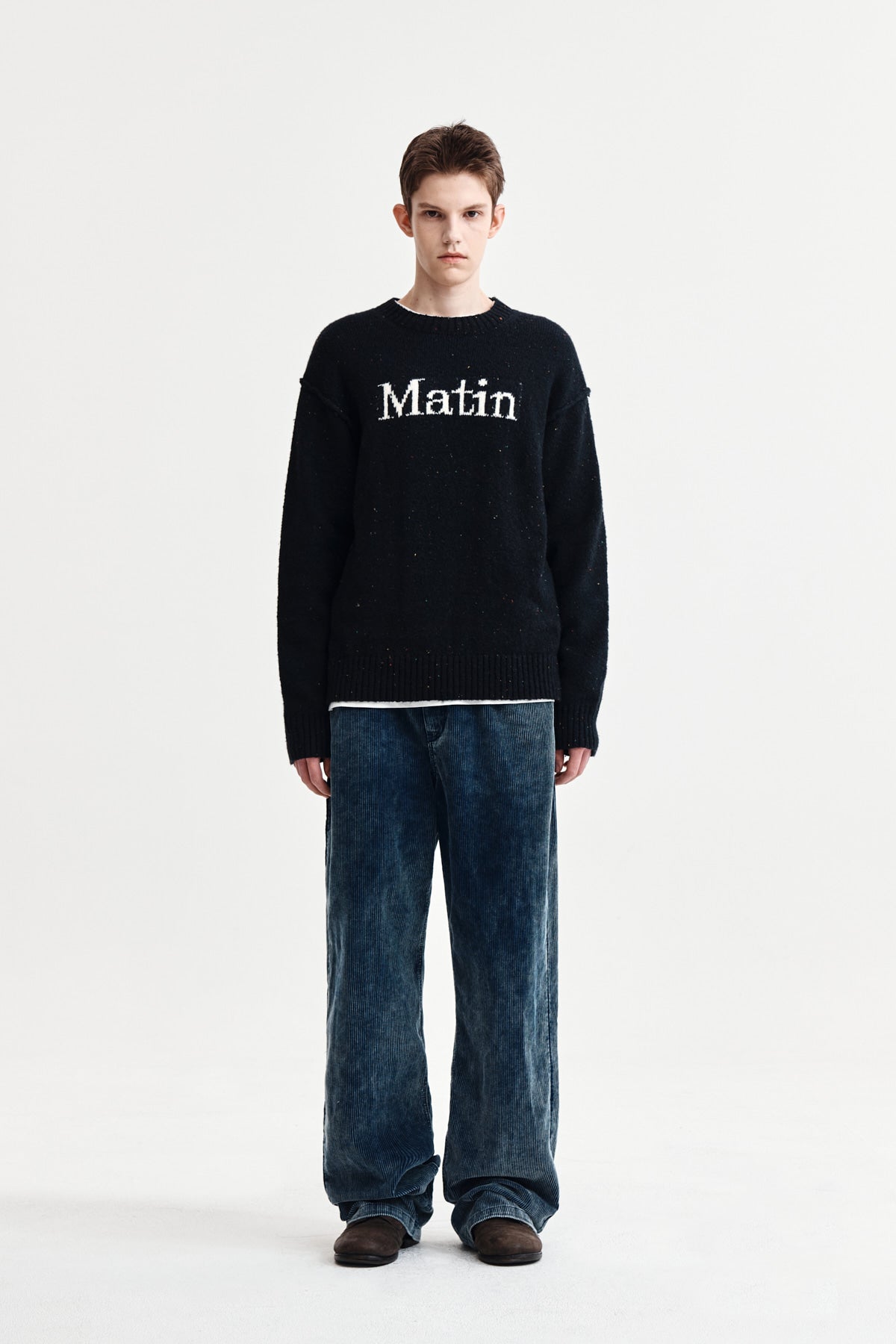 matinkim WASHED CORDUROY PANTS FOR MEN IN BLUE