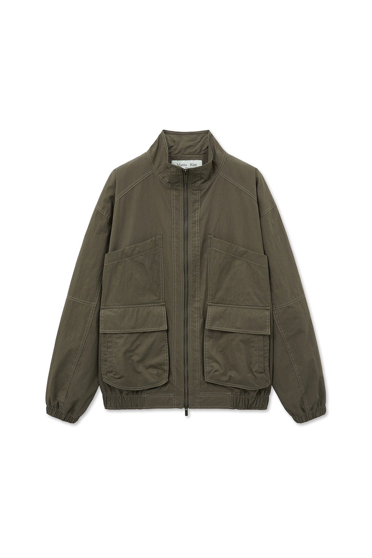 matinkim UTILITY BOMBER JUMPER FOR WOMEN IN KHAKI BROWN