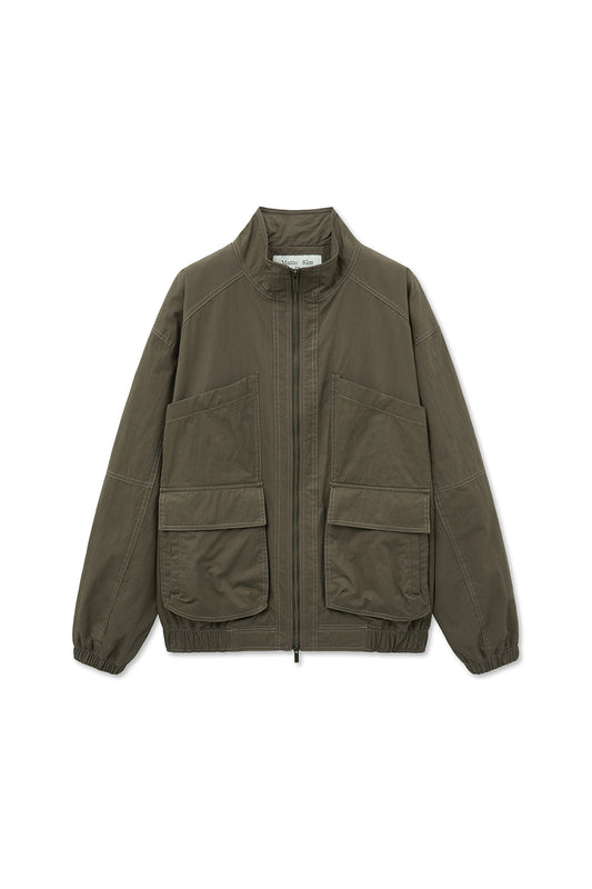 matinkim UTILITY BOMBER JUMPER FOR WOMEN IN KHAKI BROWN