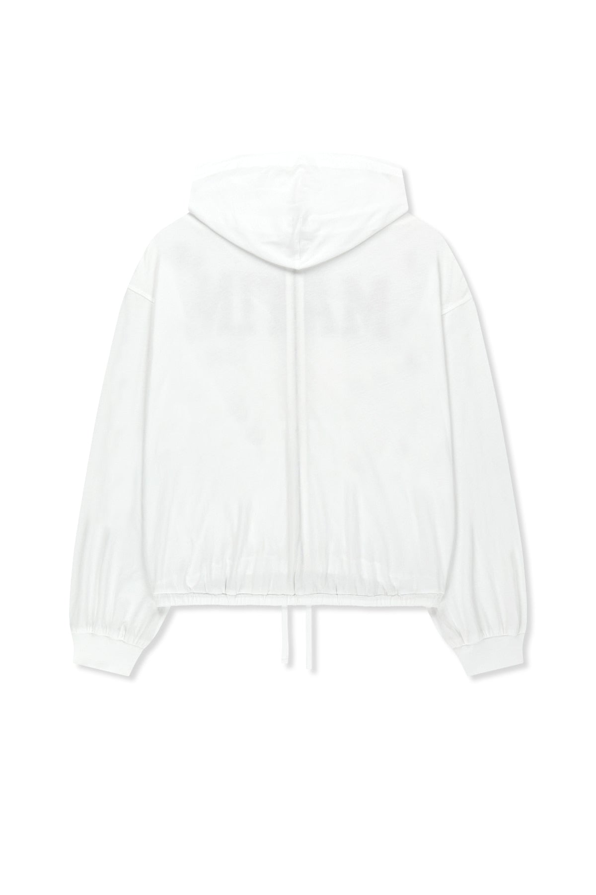 matinkim MATIN 16 APPLIQUE LOGO HOODY ZIP UP IN WHITE