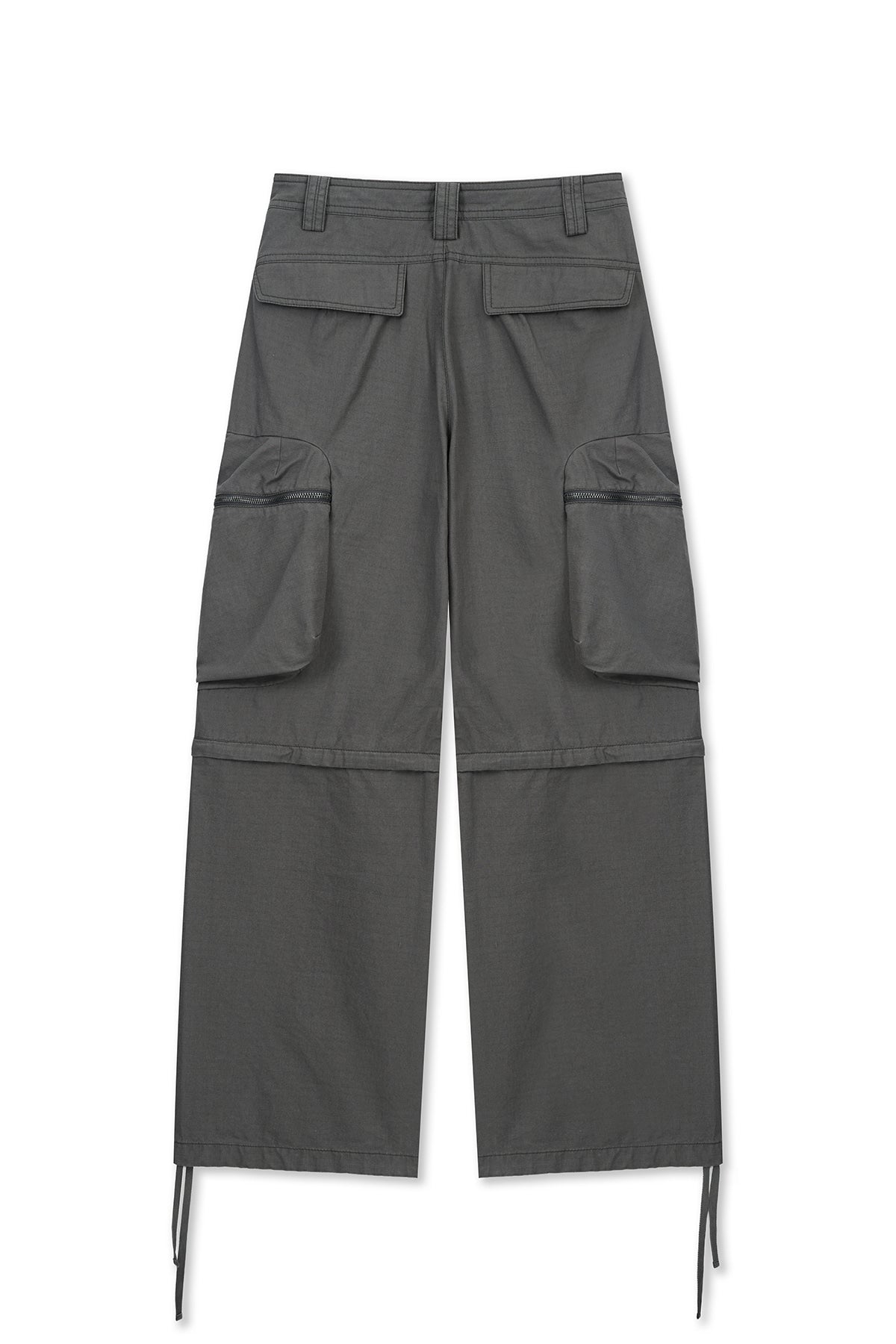 matinkim DETACHABLE CARGO PANTS IN CHARCOAL