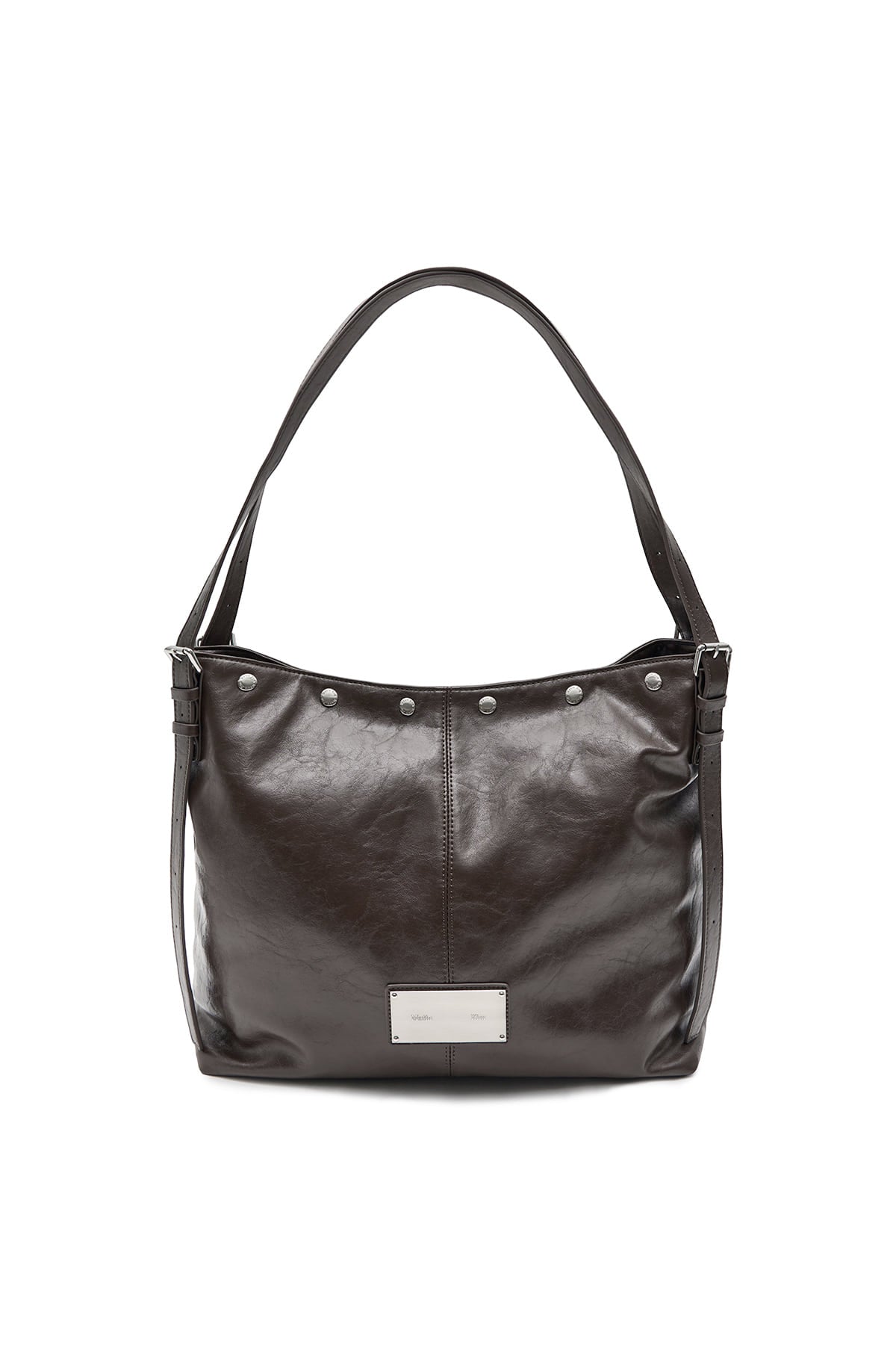 matinkim MATIN STUD POINT LARGE SHOULDER BAG IN BROWN