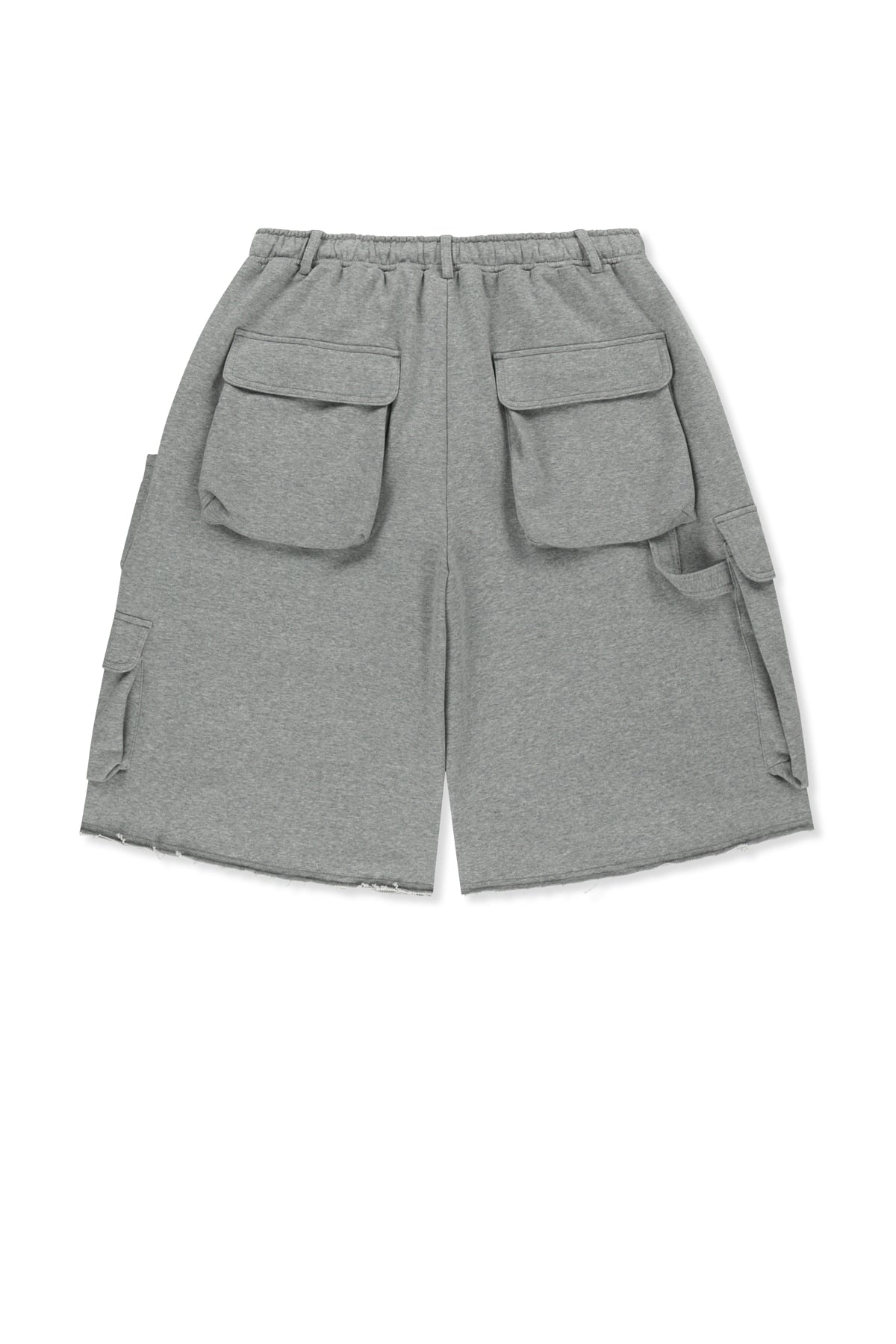 matinkim TERRY UTILITY POCKET BERMUDA PANTS IN GREY