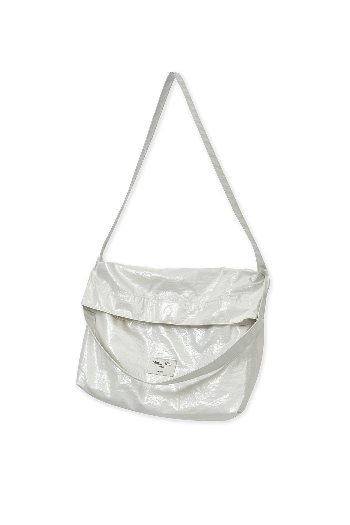 matinkim GLOSSY LIGHT TWO WAY BAG IN IVORY