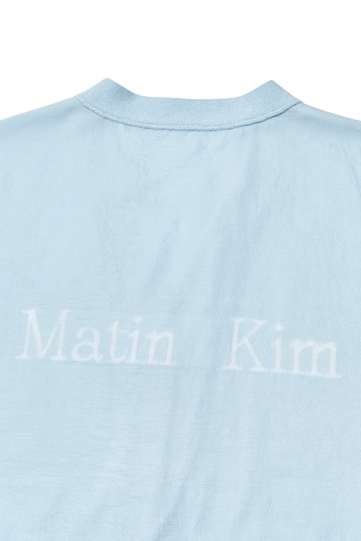 matinkim BACK LOGO SEE THROUGH CARDIGAN FOR WOMEN IN SKY