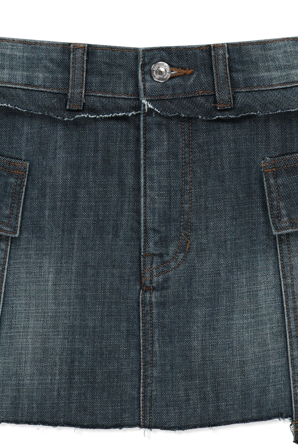 matinkim CARGO MINI DENIM SKORT IN BLUE
