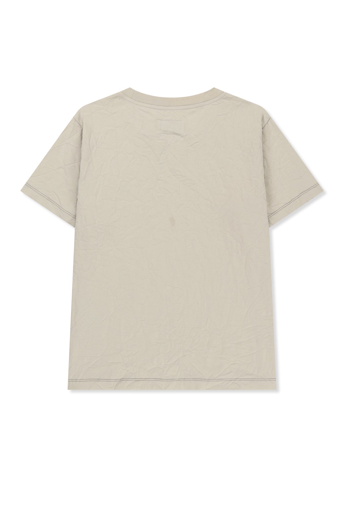 matinkim LETTERING GRAFFITI CREASE TOP IN BEIGE