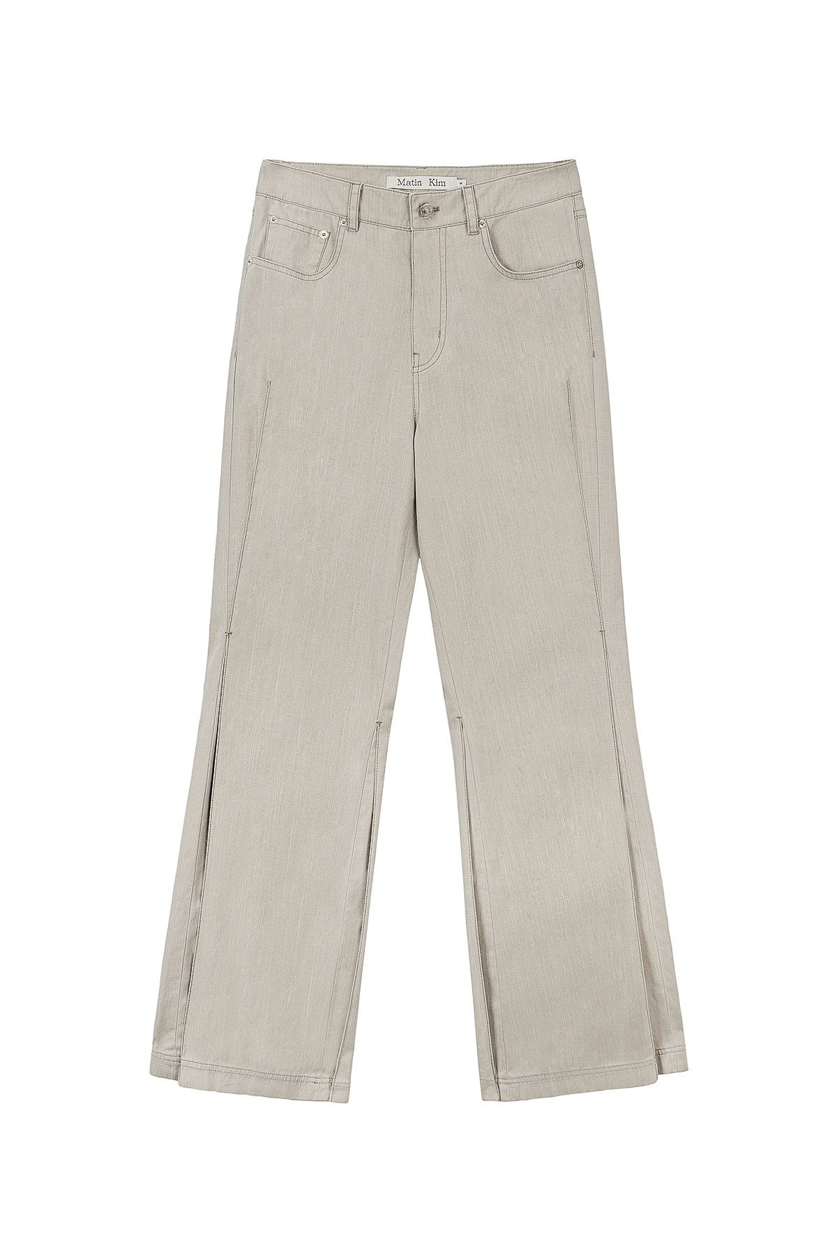 matinkim SIDE PINTUCK POINT PANTS IN BEIGE