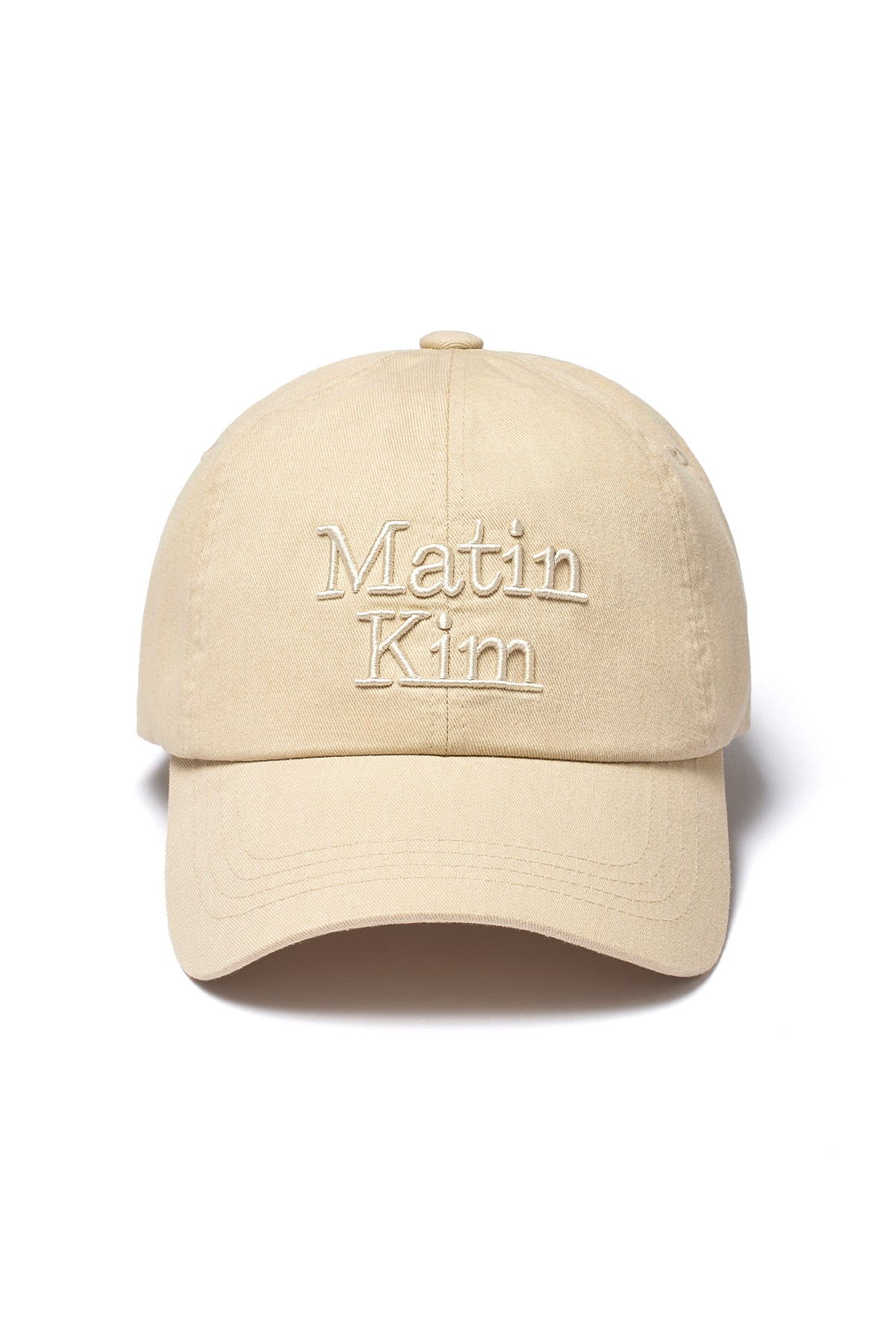 matinkim MATIN VOLUME LOGO BALL CAP IN BEIGE