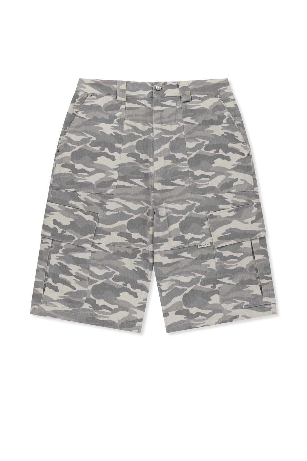 matinkim CAMOUFLAGE CARGO BERMUDA PANTS FOR MEN IN GREY