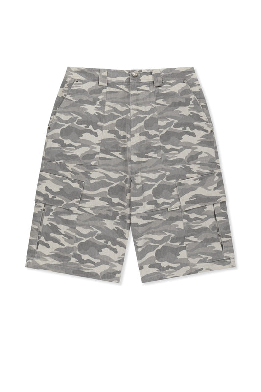 matinkim CAMOUFLAGE CARGO BERMUDA PANTS FOR MEN IN GREY