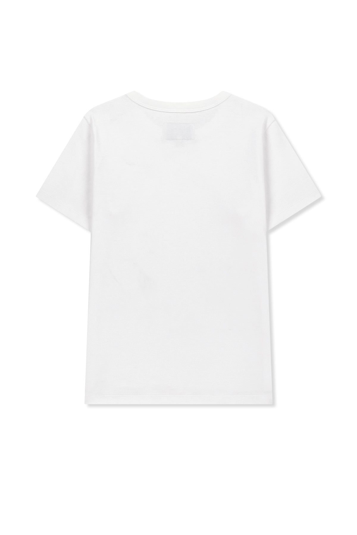matinkim LABEL DETAIL SLIM FIT TOP IN IVORY