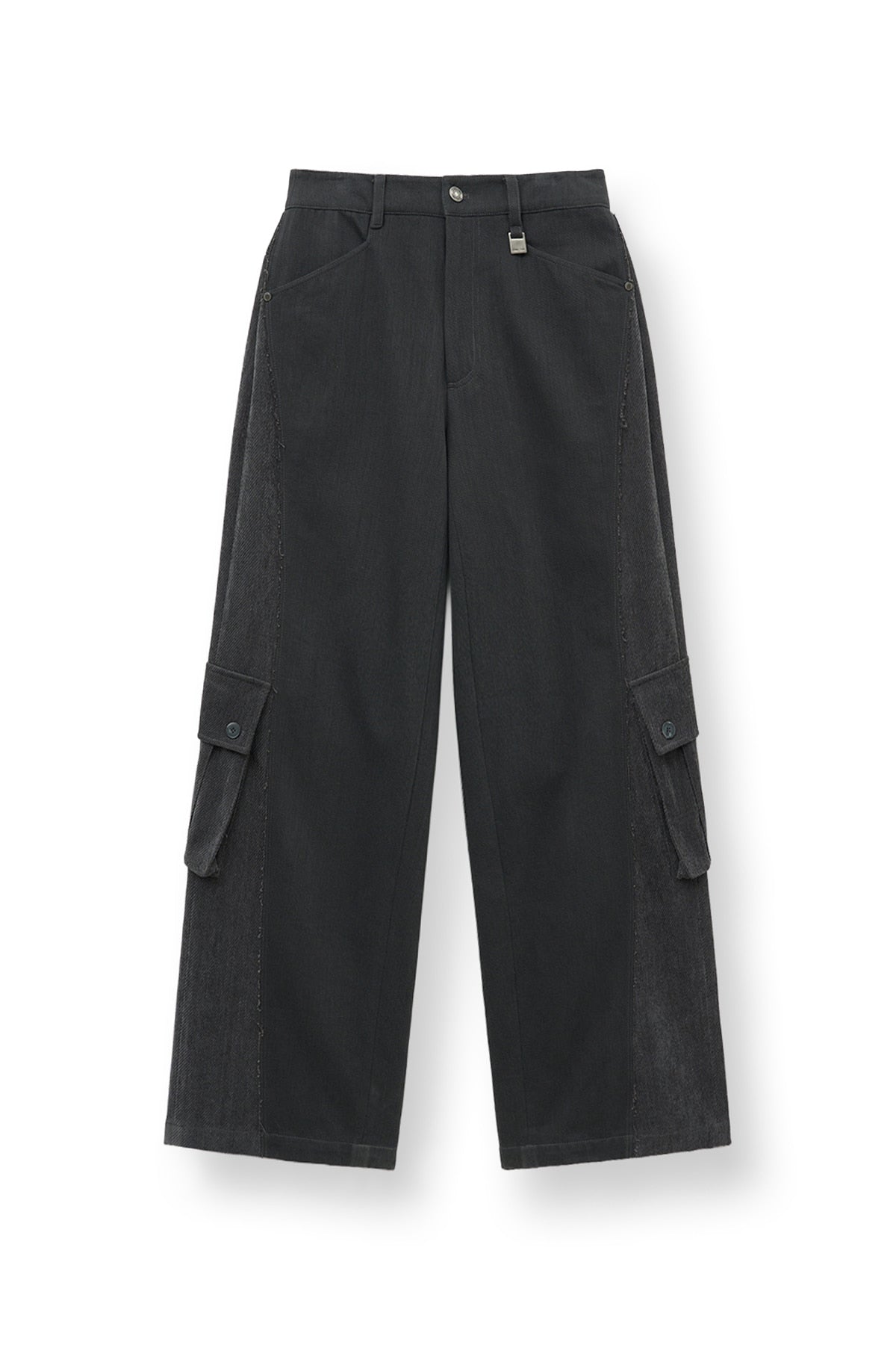 matinkim BIG POCKET TWO TONE WIDE PANTS IN CHARCOAL