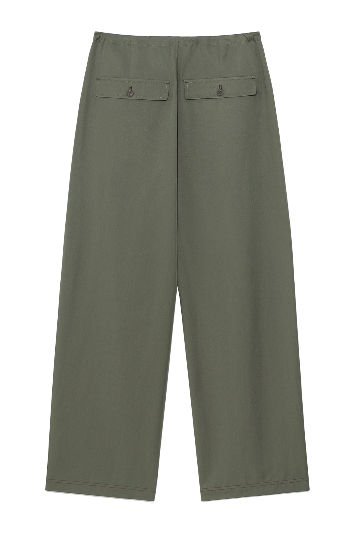 matinkim BUTTON POINT STRING WIDE PANTS IN KHAKI