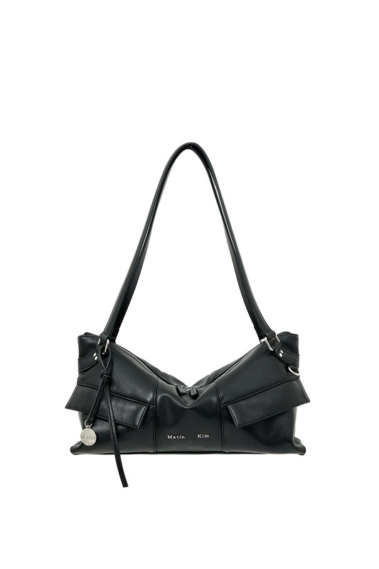 matinkim WIDE NEMO SHOULDER BAG IN BLACK
