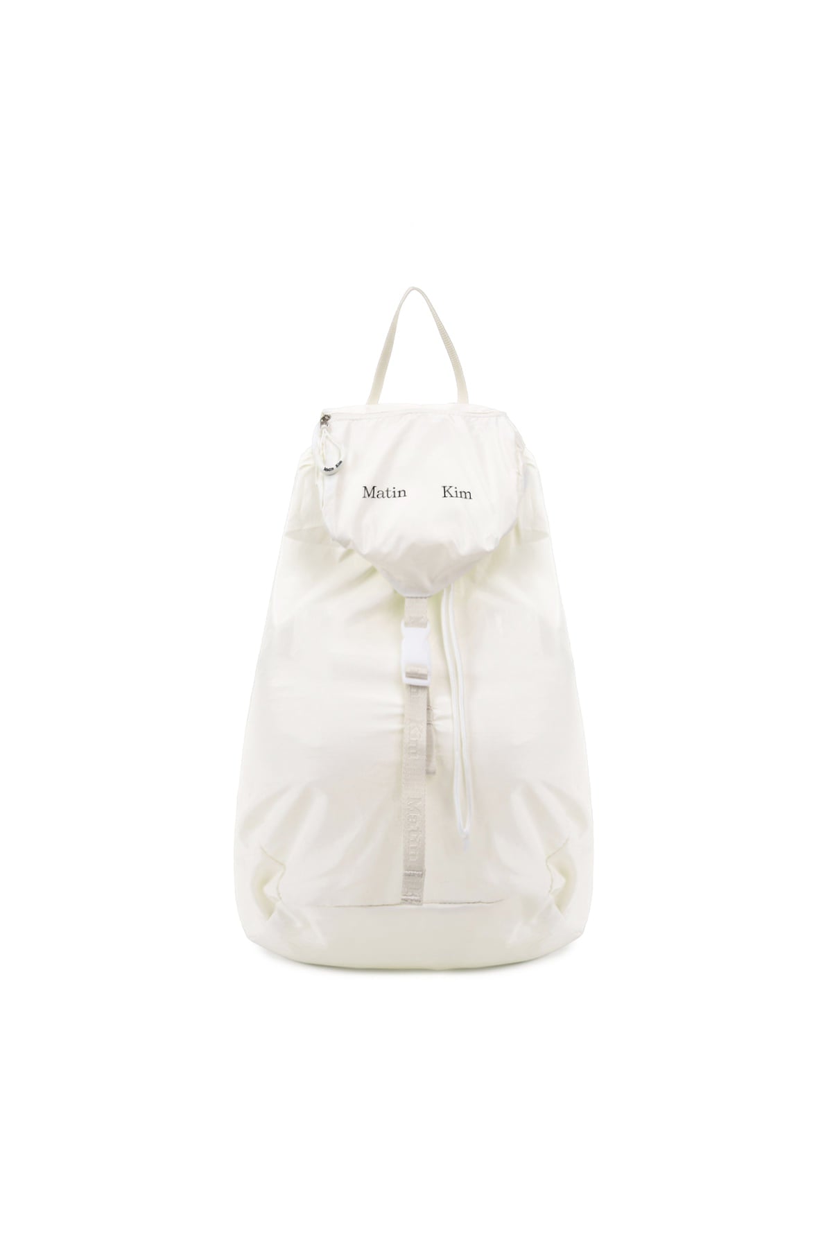 matinkim GLOSSY PACKABLE BACKPACK IN WHITE