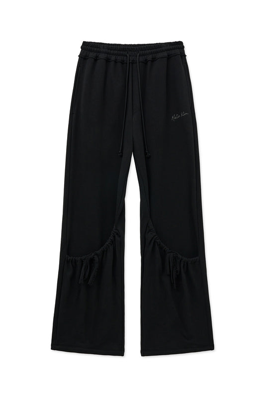 matinkim DRAWSTRING POINT SWEATPANTS IN BLACK