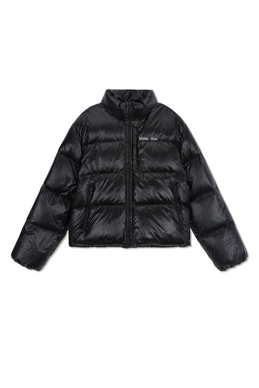 matinkim SMALL LOGO VOLUME DOWN JUMPER FOR WOMEN IN BLACK