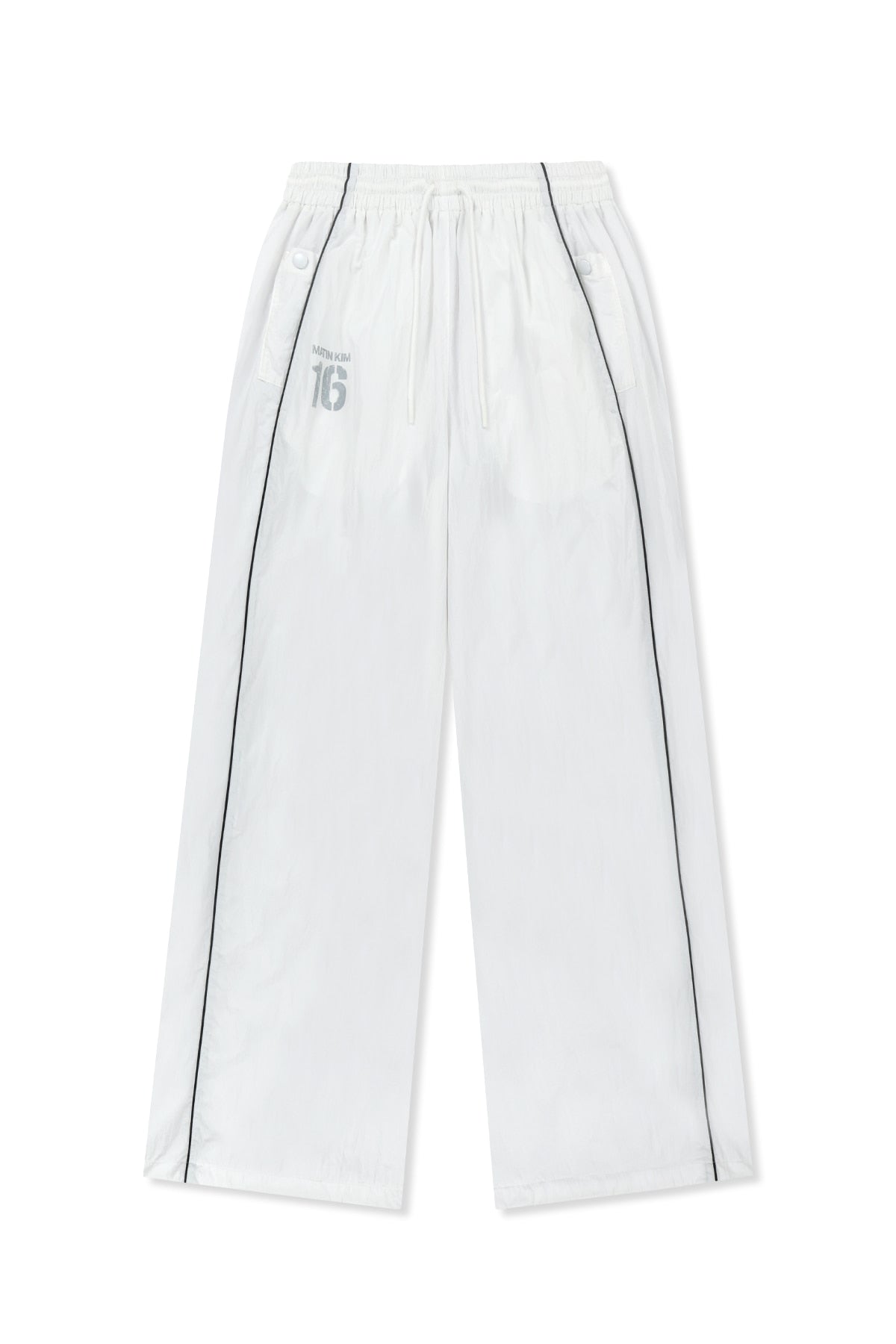 matinkim MATIN 16 LOGO TRACK PANTS IN WHITE