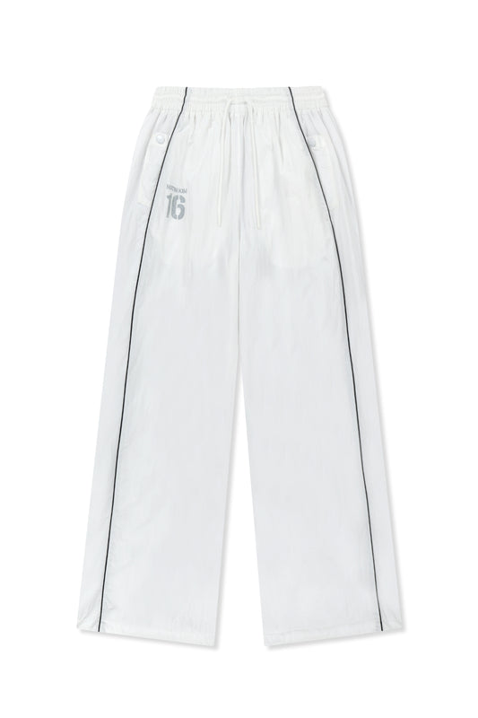 matinkim MATIN 16 LOGO TRACK PANTS IN WHITE