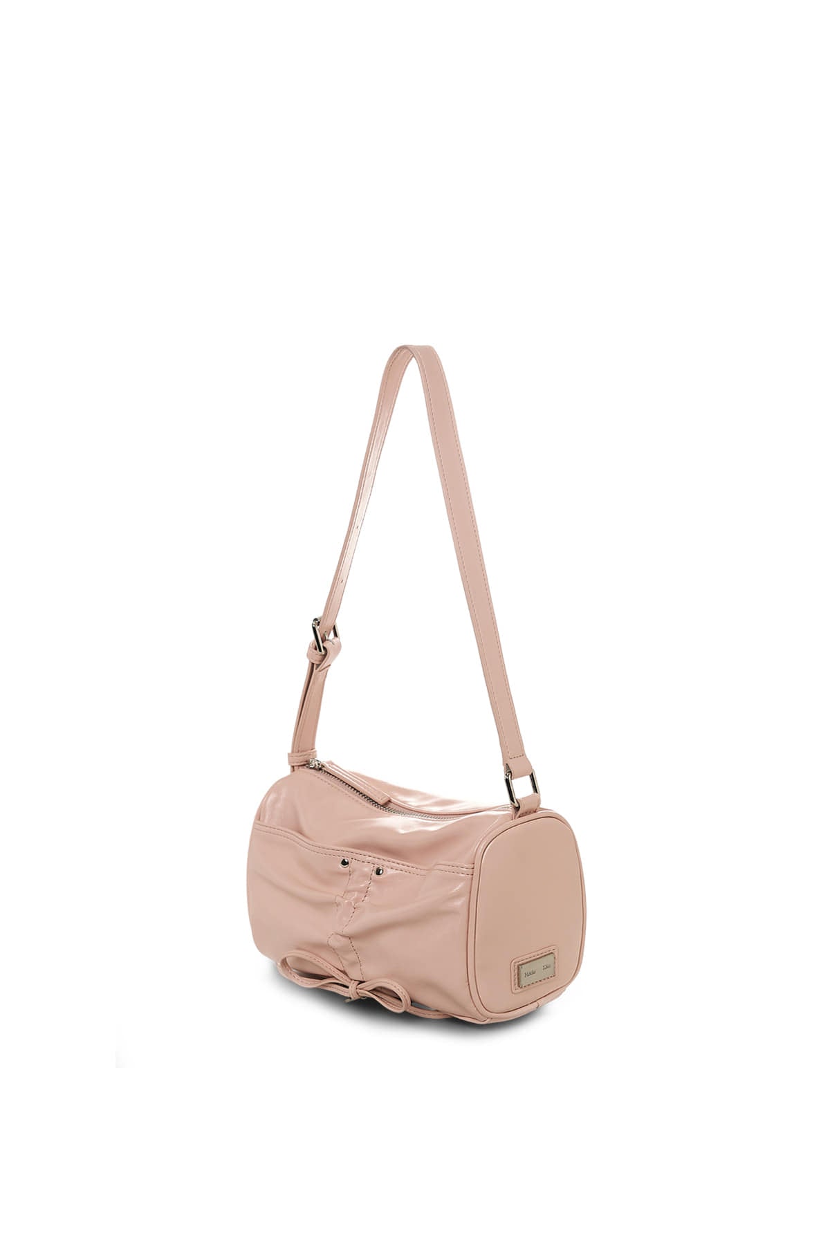 matinkim FRONT SHIRRING RIBBON MINI BAG IN PINK
