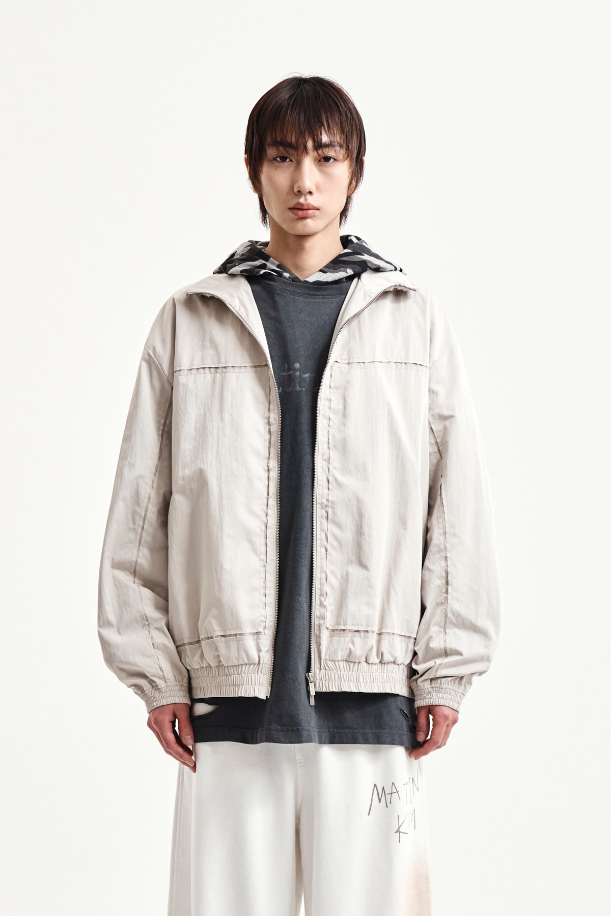 matinkim EMBROIDERY BACK LOGO JUMPER IN BEIGE