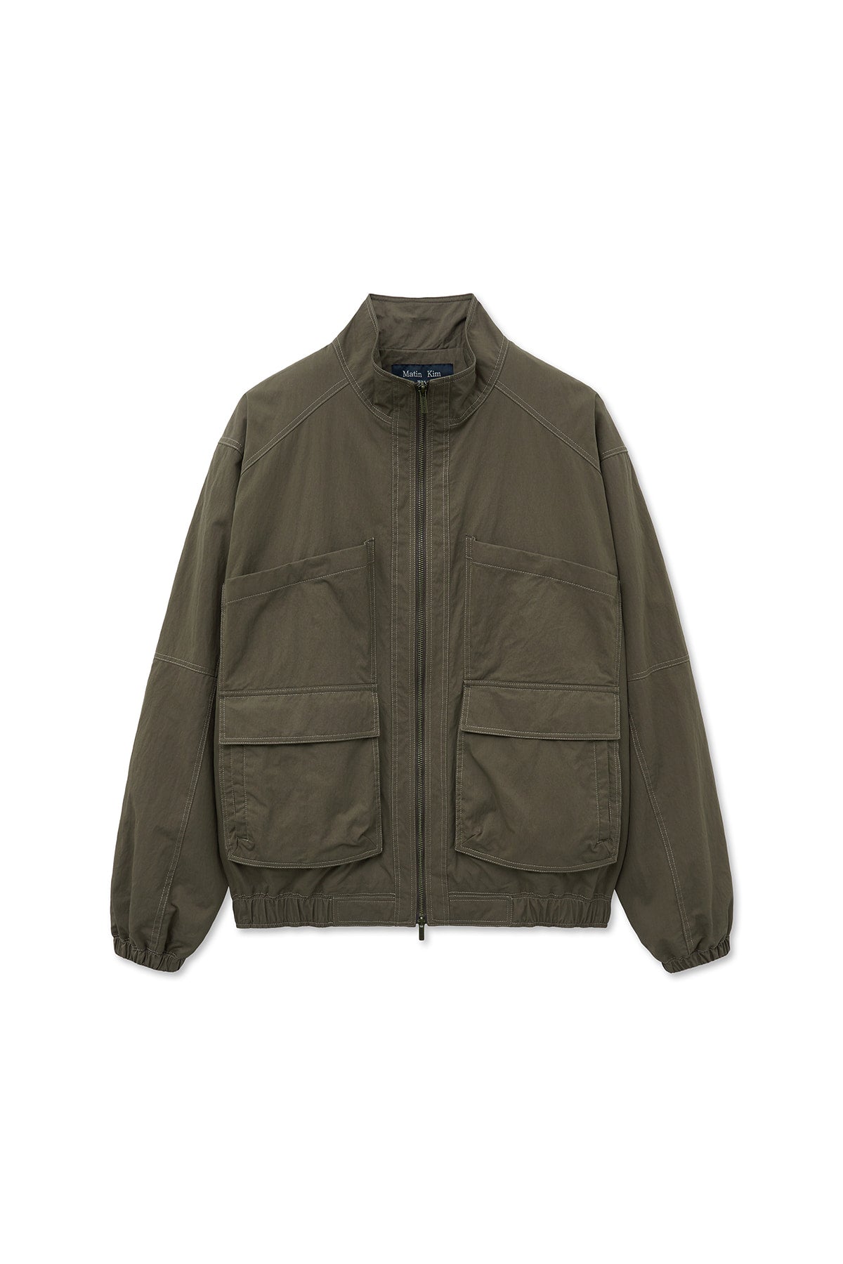 matinkim UTILITY BOMBER JUMPER FOR MEN IN KHAKI BROWN