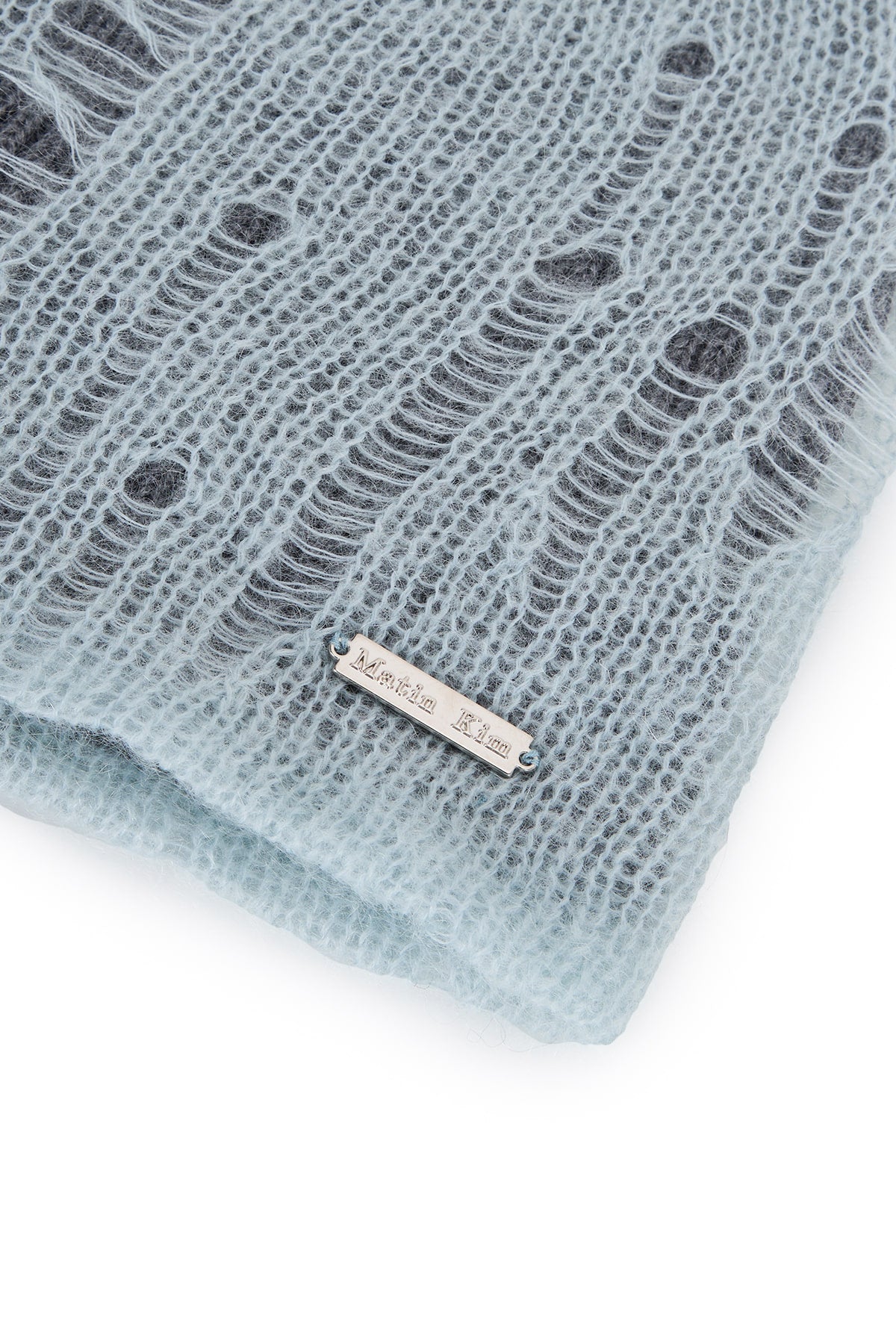 matinkim VINTAGE LAYER KNIT BEANIE IN LIGHT BLUE