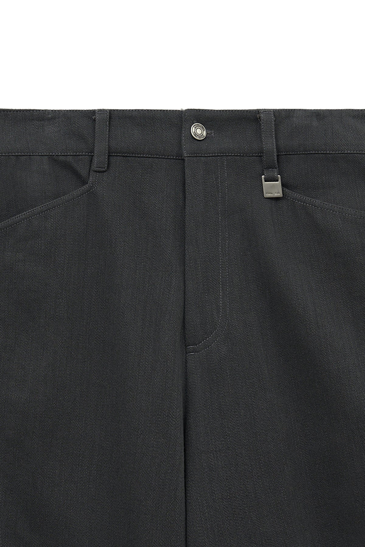 matinkim BIG POCKET TWO TONE WIDE PANTS IN CHARCOAL