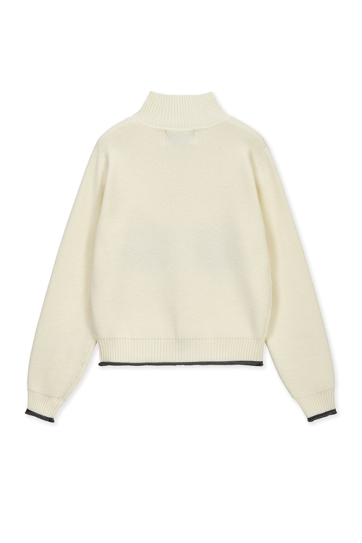 matinkim MATIN SPELL POINT KNIT ZIP UP IN IVORY
