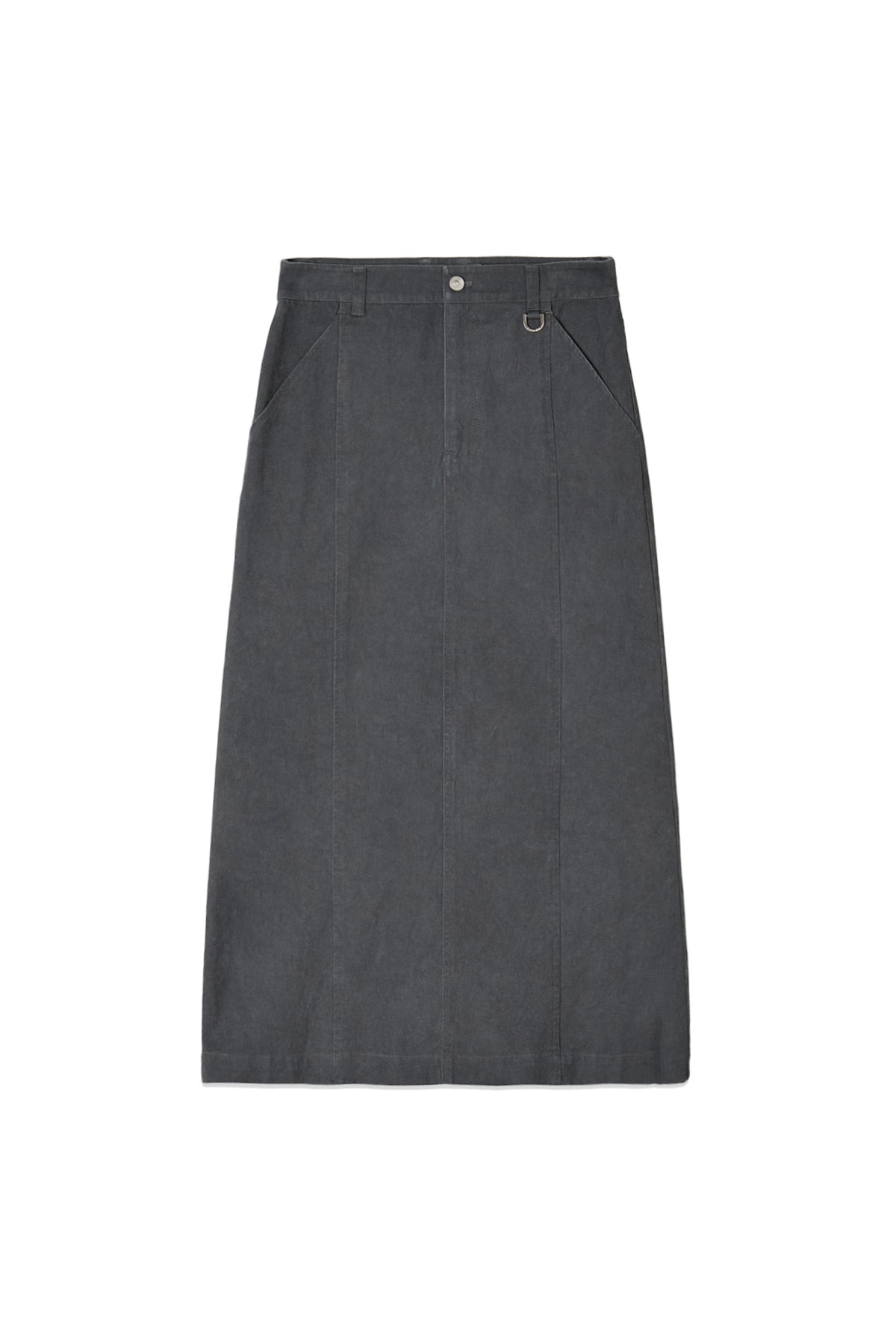 matinkim WASHED MERMAID LONG SKIRT IN CHARCOAL