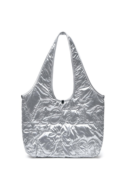 matinkim MATIN LOGO QUILTING ECOBAG IN SILVER