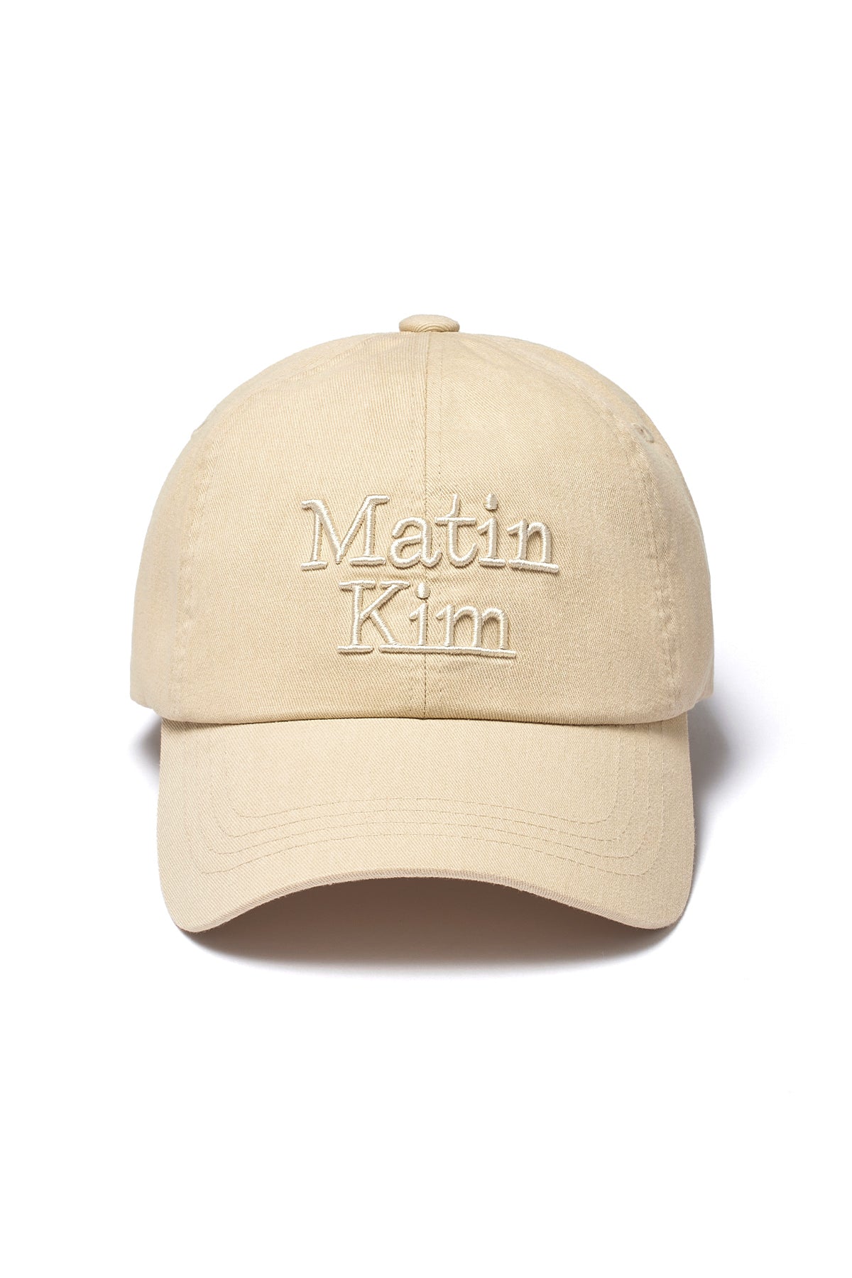 matinkim MATIN VOLUME LOGO BALL CAP IN BEIGE