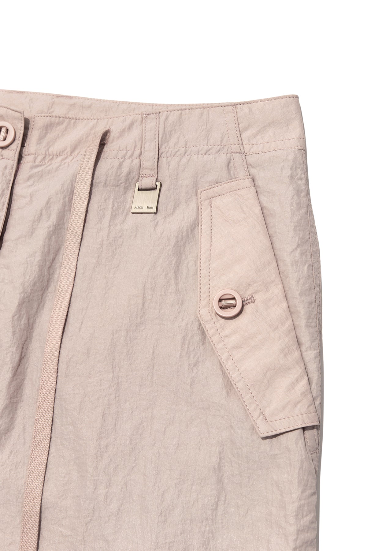 matinkim STRING NYLON CARGO PANTS IN LIGHT PINK