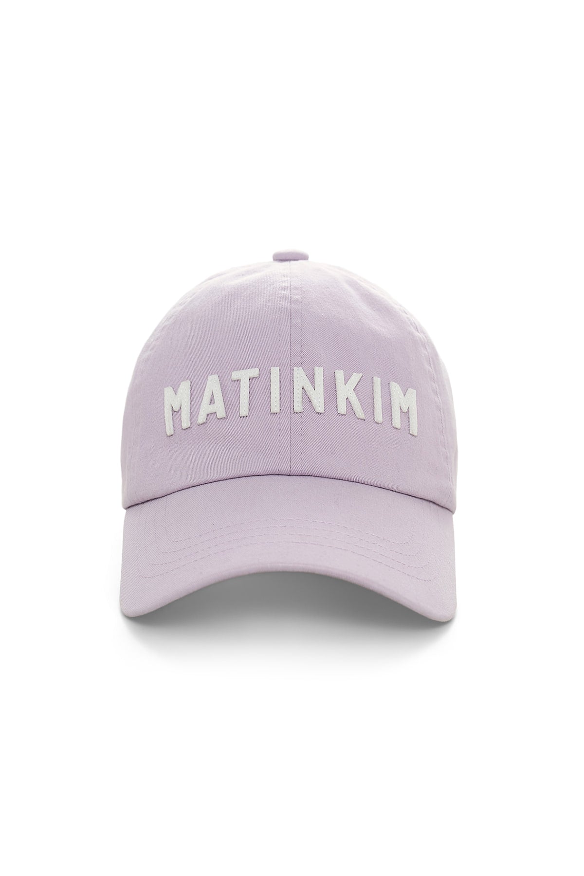 matinkim APPLIQUE FELT LOGO BALL CAP IN LILAC