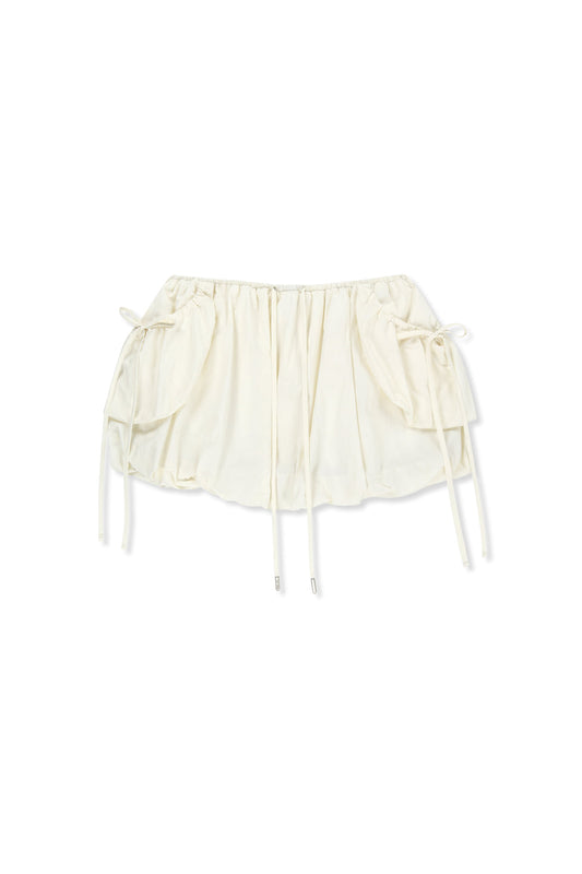 matinkim STRAP DETAIL BALLON SKIRT IN IVORY
