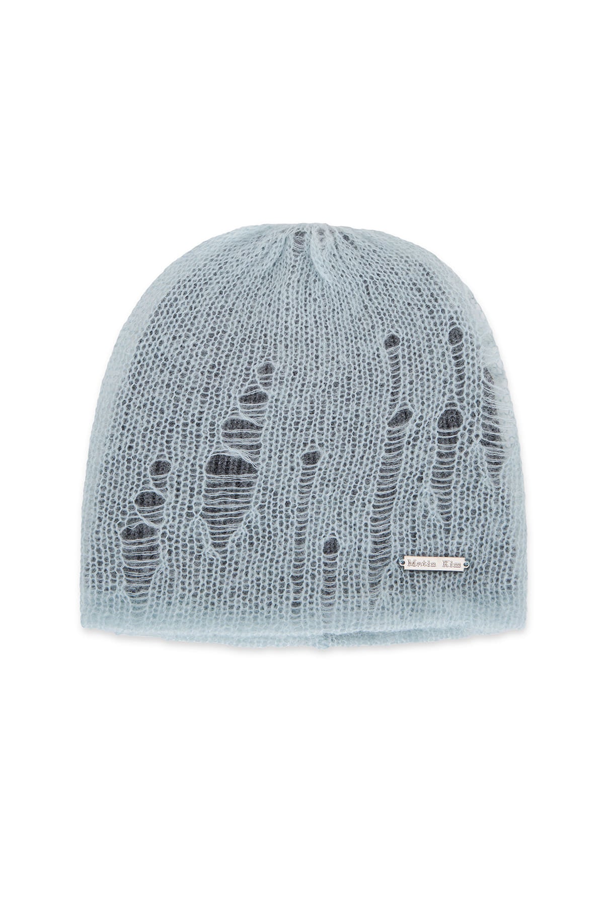 matinkim VINTAGE LAYER KNIT BEANIE IN LIGHT BLUE