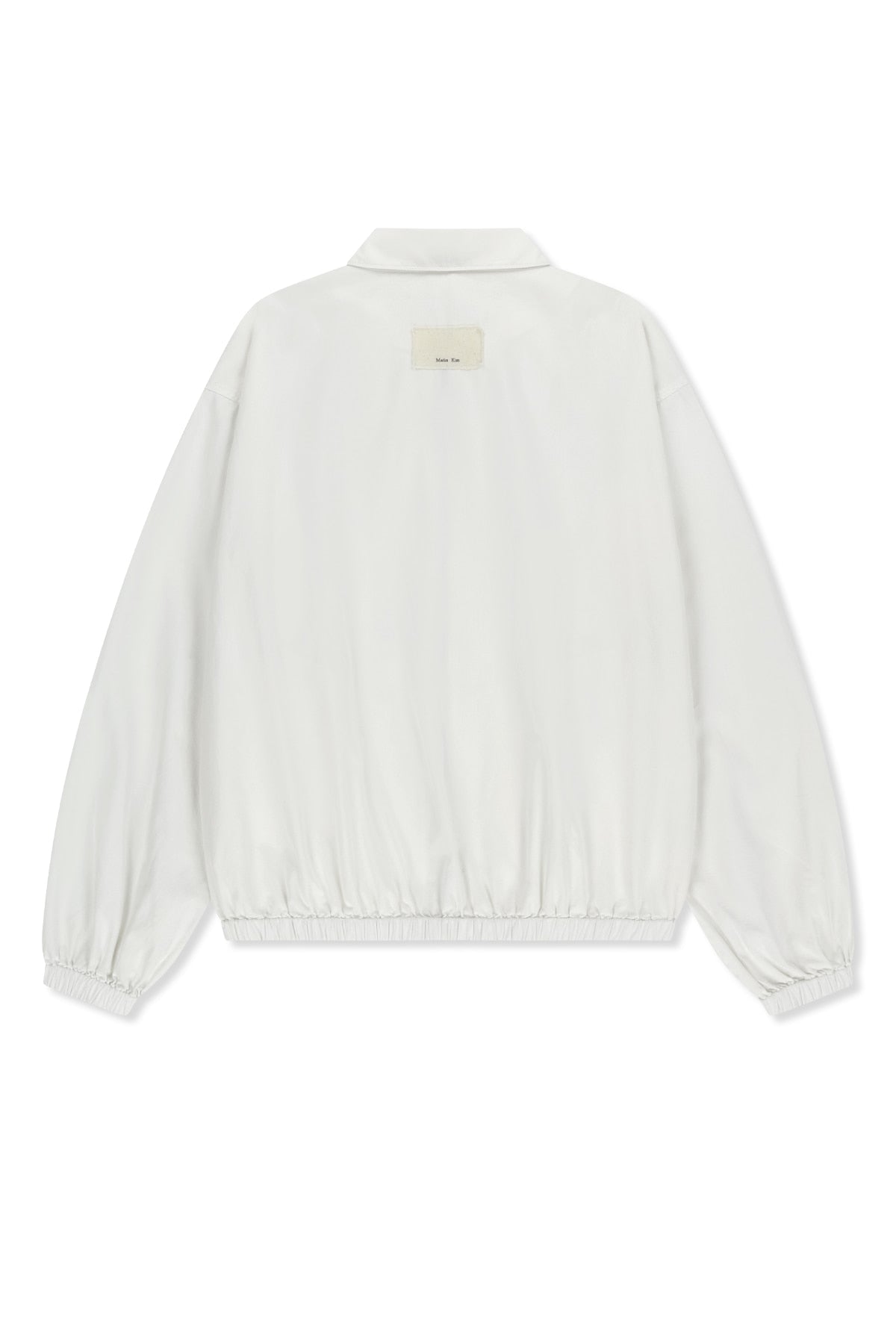 matinkim SMALL LOGO COTTON ZIP UP JUMPER IN WHITE