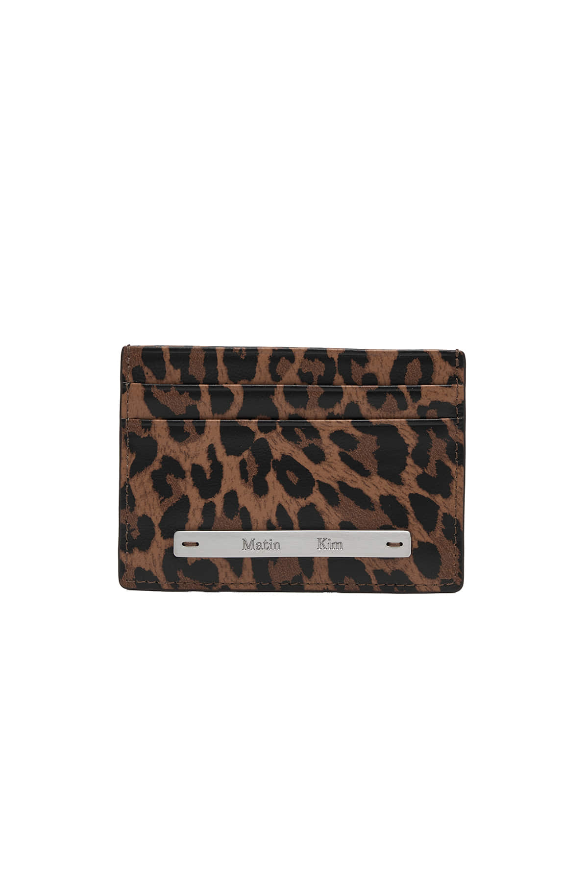 matinkim LEOPARD VINTAGE CARD WALLET IN BROWN