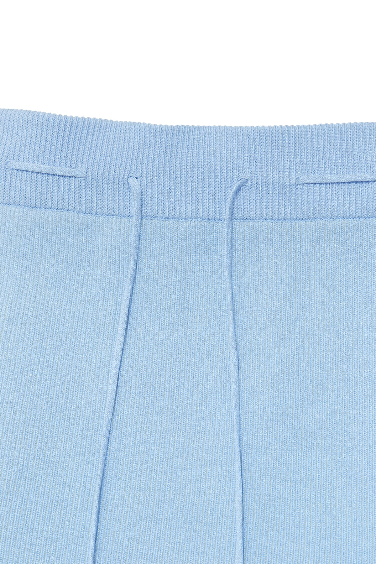 matinkim TWO TONE BANDING KNIT MINI SKIRT IN BLUE